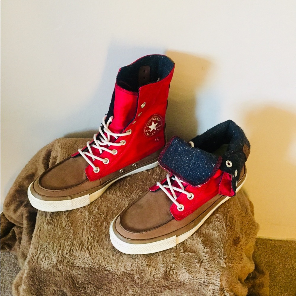 SOLD-CONVERSE ALL-STAR ROLL TOP CHUKKA HI SKY HIGH - Picture 6 of 8